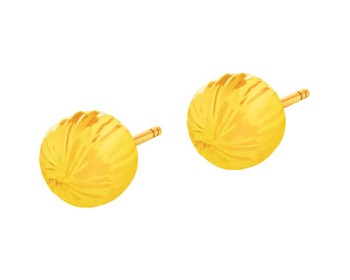 Golden ball earrings