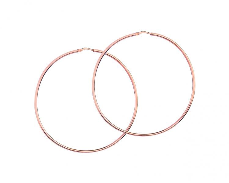 Rose gold plated silver earrings - hoops