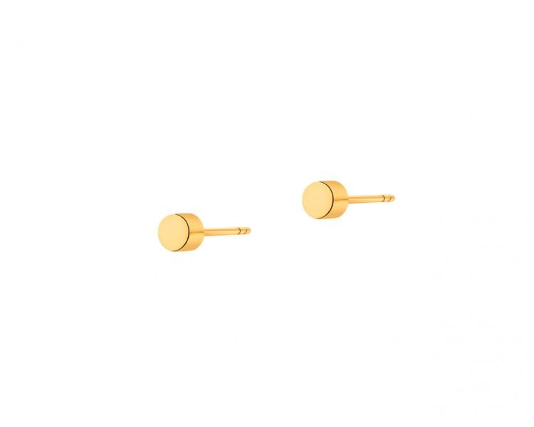 Gold plated silver earrings - circles