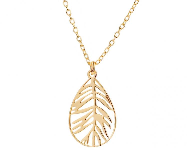 Silver necklace - leaf