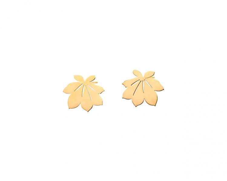 Stainless steel earrings - leaves