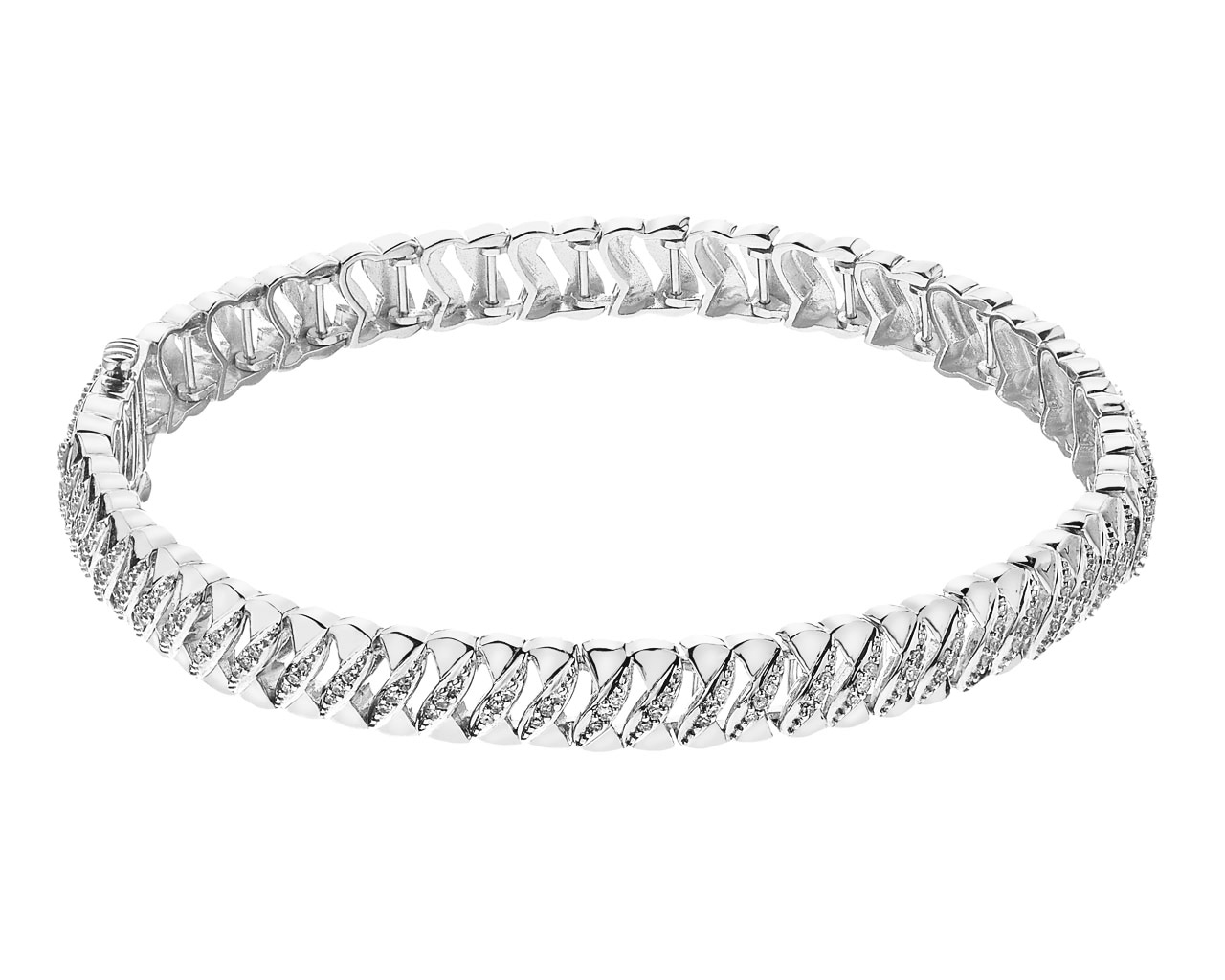 White gold diamond bracelet 0,50 ct - fineness 14 K