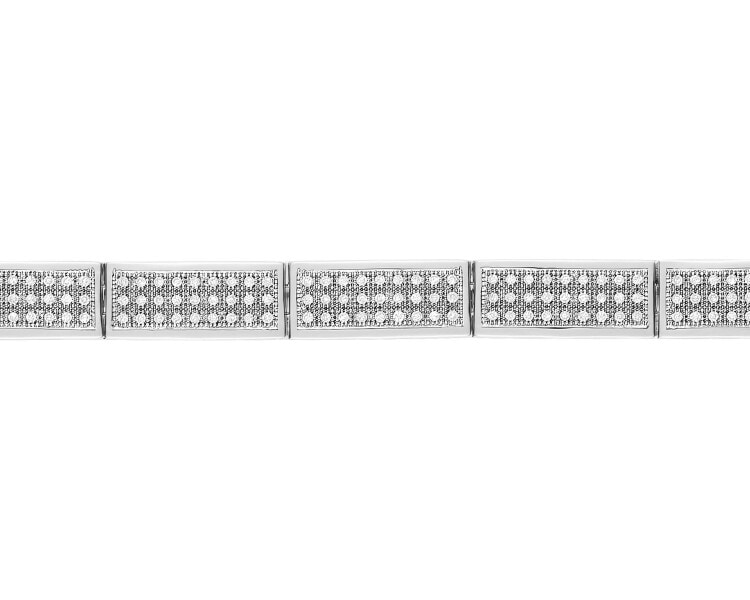 White gold diamond bracelet - 0,90 ct - fineness 14 K