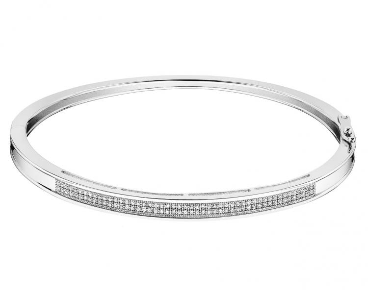 White gold diamond bracelet 0,25 ct - fineness 14 K