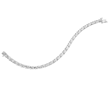 Náramek z bílého zlata s diamanty - 18 cm - 0,35 ct - ryzost 585