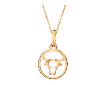 Gold plated silver pendant - Taurus