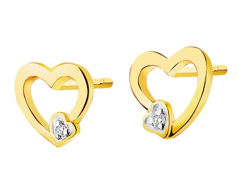 Pendientes de oro amarillo con diamantes - corazones></noscript>
                    </a>
                </div>
                <div class=