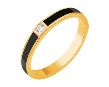 9 K Yellow Gold Ring with Cubic Zirconia