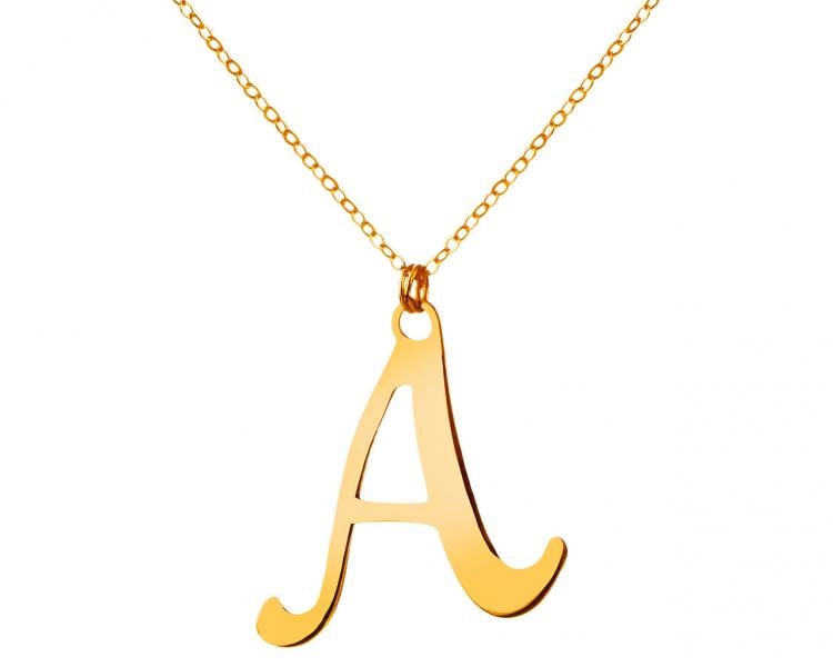 Golden necklace - letter A