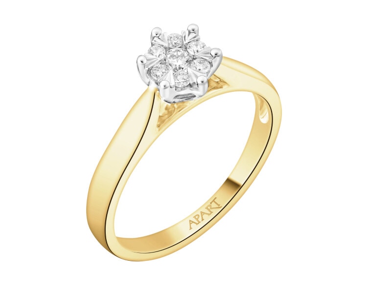 585  Ring with Diamonds - 0,17 ct - fineness 585