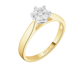 585  Ring with Diamonds - 0,17 ct - fineness 585