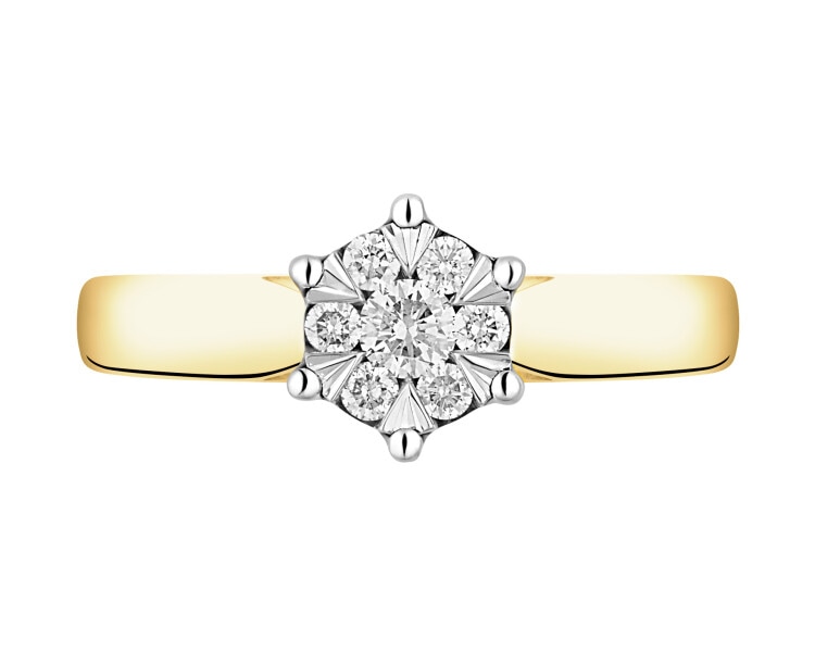 585  Ring with Diamonds - 0,17 ct - fineness 585