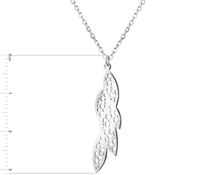 Silver necklace - leaves