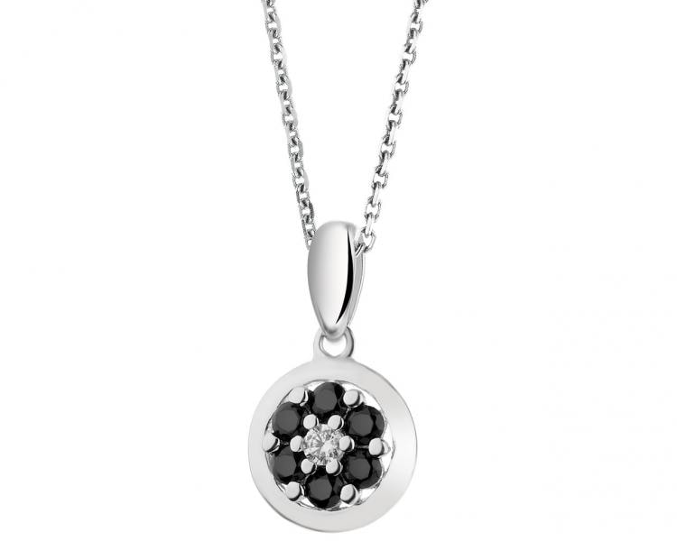 Silver pendant with cubic zirconia