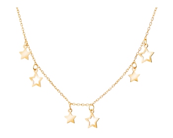 Gold plated silver necklace - stars