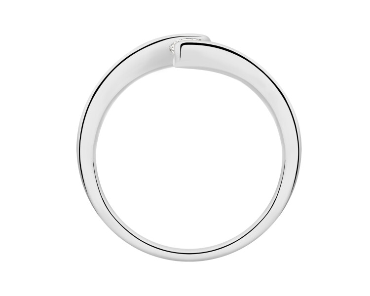 Prsten z bílého zlata s briliantem - 0,23 ct - ryzost 750
