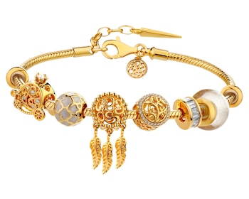 Gold-Plated Silver Set with Cubic Zirconia