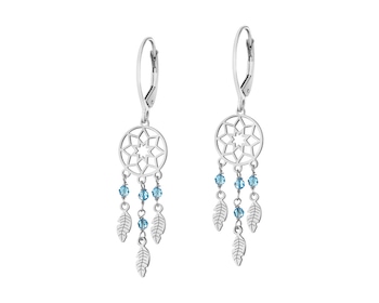 Rhodium Plated Silver Earrings with Glass></noscript>
                    </a>
                </div>
                <div class=