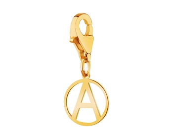 Yellow gold pendant Charms - letter A