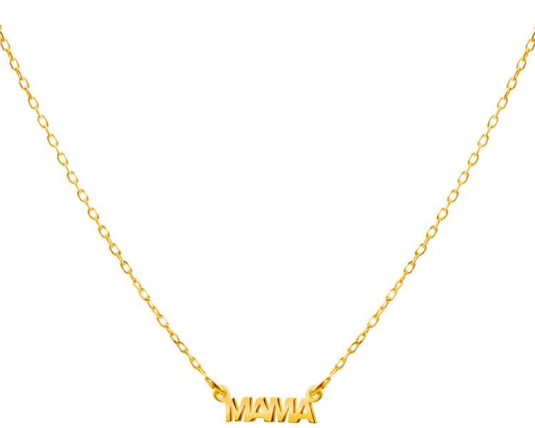 Gold plated silver necklace - mum