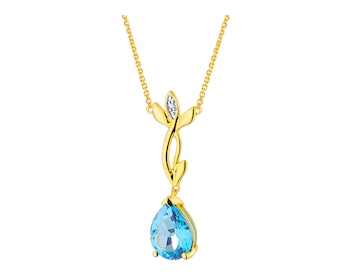14 K Rhodium-Plated Yellow Gold Necklace with Diamond 0,005 ct - fineness 14 K></noscript>
                    </a>
                </div>
                <div class=