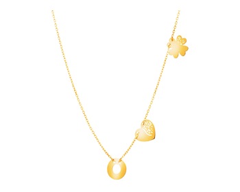 Yellow Gold Necklace - Clover, Heart, Circle></noscript>
                    </a>
                </div>
                <div class=
