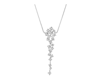 Náhrdelník z bílého zlata s brilianty - 0,75 ct - ryzost 585