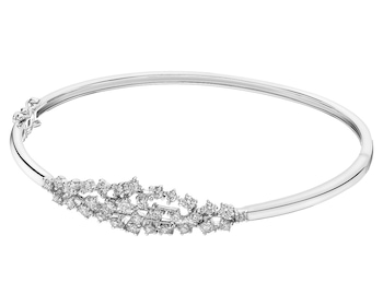White gold bracelet with diamonds 1,15 ct - fineness 14 K