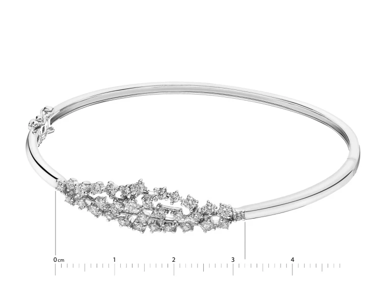 White gold bracelet with diamonds 1,15 ct - fineness 14 K