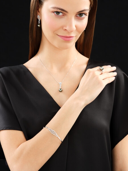 Náramek z bílého zlata s brilianty - 1,15 ct - ryzost 585