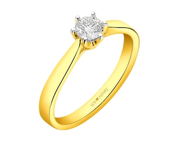 18 K Rhodium-Plated Yellow Gold Ring with Diamond 0,40 ct - fineness 18 K></noscript>
                    </a>
                </div>
                <div class=