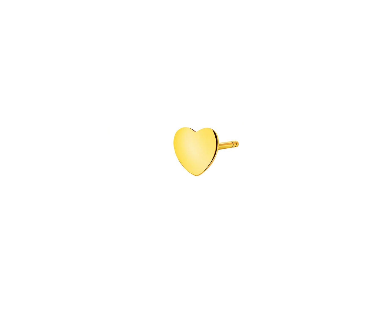 Złoty kolczyk – serce
