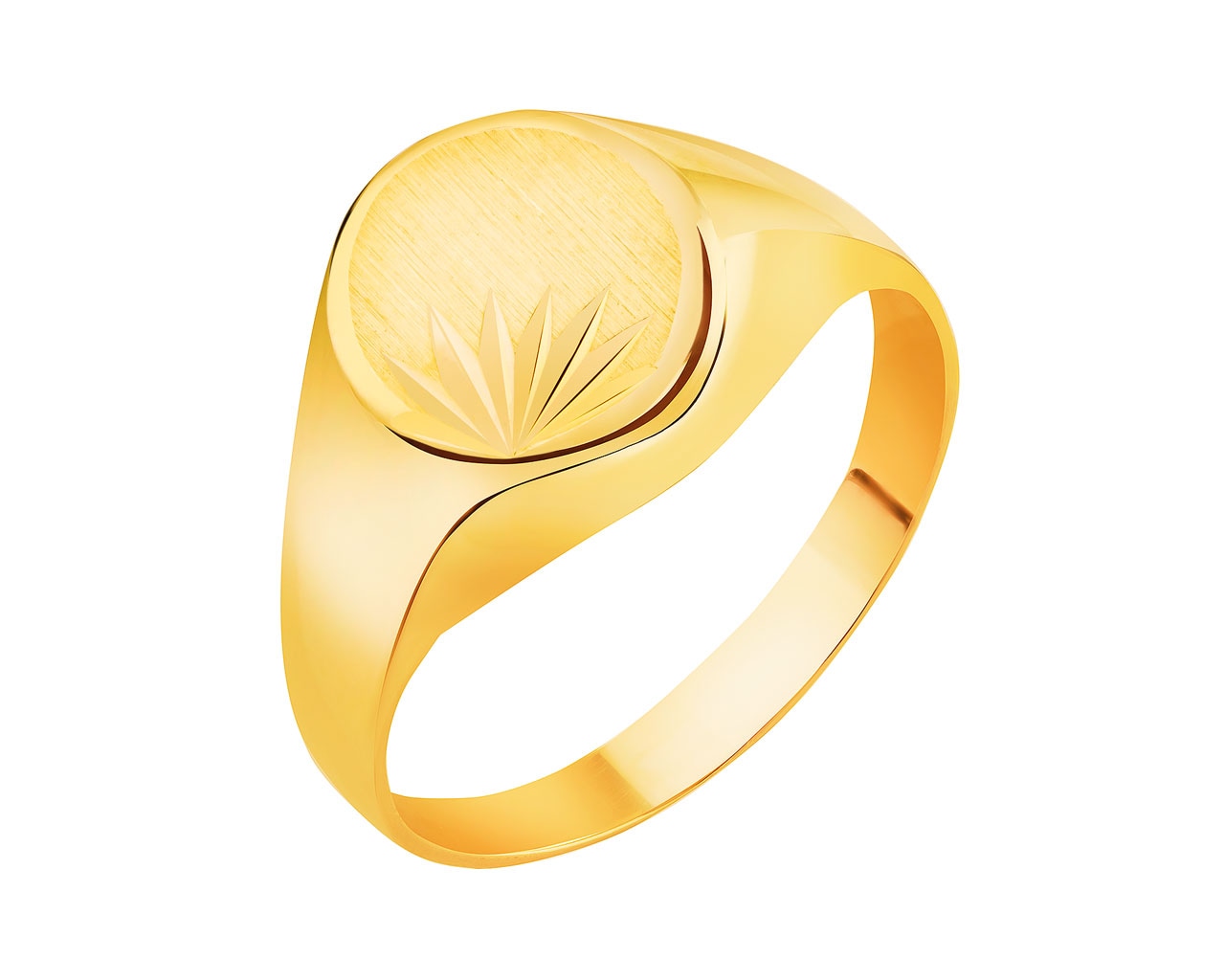 9 K Yellow Gold Ladies Signet Ring