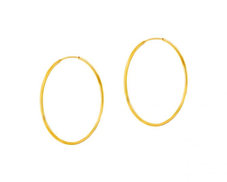 Złote kolczyki - koła, 22 mm