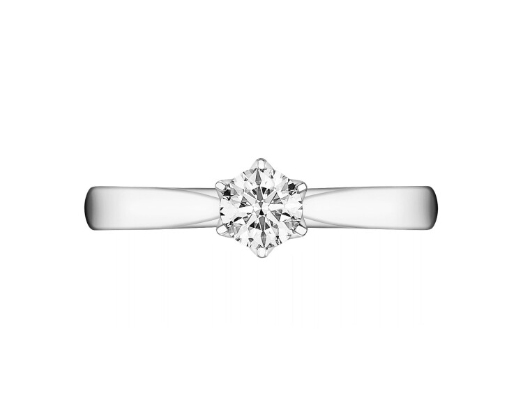 750 Rhodium-Plated White Gold Ring with Diamonds - 0,32 ct - fineness 18 K