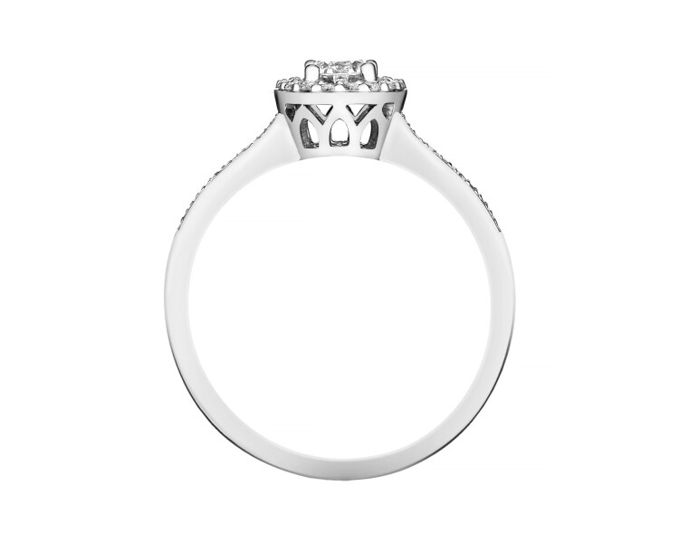 750 Rhodium-Plated White Gold Ring with Diamonds - 0,47 ct - fineness 18 K
