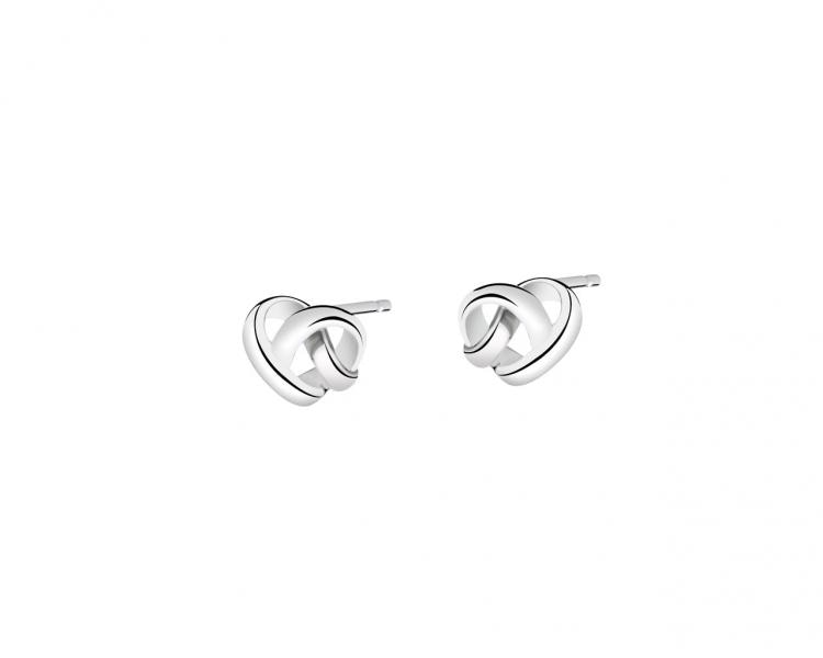 Silver earrings - hearts