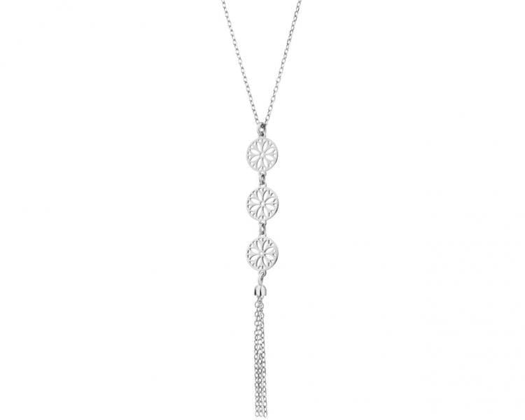 Stříbrný náhrdelník - květy, rozety