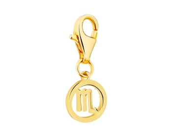 Gold plated silver pendant Charms - Scorpio