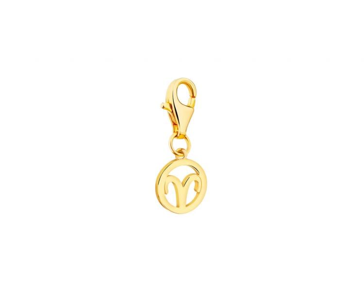 Gold plated silver pendant Charms - Aries