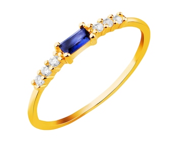 8 K Yellow Gold Ring with Synthetic Sapphire></noscript>
                    </a>
                </div>
                <div class=