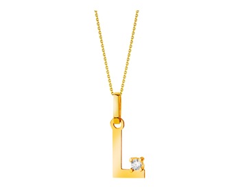 Colgante de oro con zirconia - letra L></noscript>
                    </a>
                </div>
                <div class=