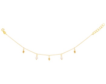 Pulsera de oro con perlas, cadena cable - bolas></noscript>
                    </a>
                </div>
                <div class=