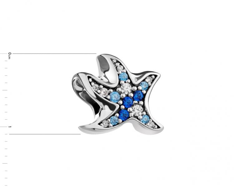 Stříbrný přívěsek Beads se zirkony - hvězdice