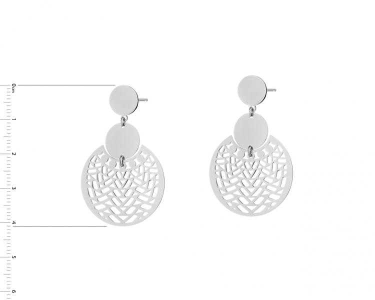 Silver earrings - rosette