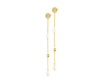 Pendientes de oro amarillo con diamantes y perlas></noscript>
                    </a>
                </div>
                <div class=