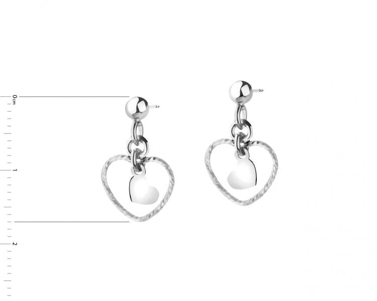 585 Rhodium-Plated White Gold Earrings