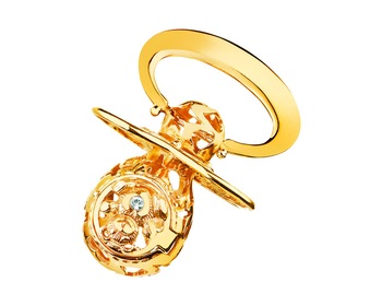 8ct Yellow Gold Celebration Soother with Cubic Zirconia