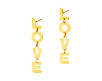 Yellow gold earrings - love></noscript>
                    </a>
                </div>
                <div class=