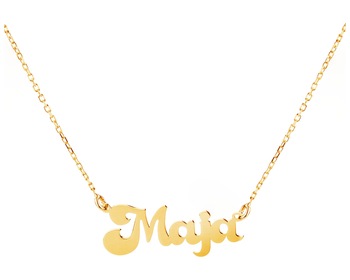 Yellow Gold Name Necklace - Maja
